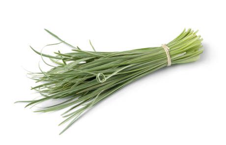 Single,Bunch,Of,Fresh,Wild,Garlic,Isolated,On,White,Background