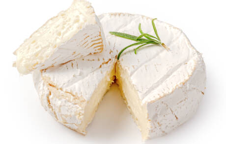 Fresh,Camembert,Cheese,With,Sliced,Camembert,Isolated.,Camembert,Cheese,Piece